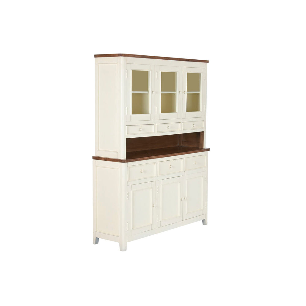 Stand Espositore Home ESPRIT Crema Marrone scuro Legno di mango Legno MDF 150 X 45 X 190 CM