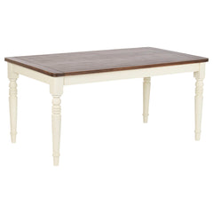 Tavolo da Pranzo Home ESPRIT Marrone Crema Legno di mango Legno MDF 160 x 90 x 76 cm