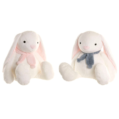 Peluche Home ESPRIT Crema Poliestere Per bambini Coniglio (2 Unità)