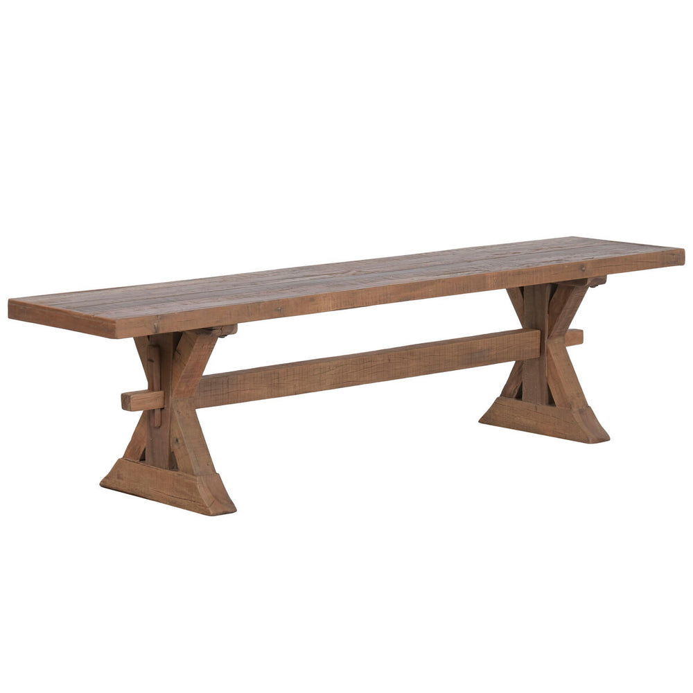 Panca Home ESPRIT Naturale Legno Riciclato 180 X 38 X 45 CM