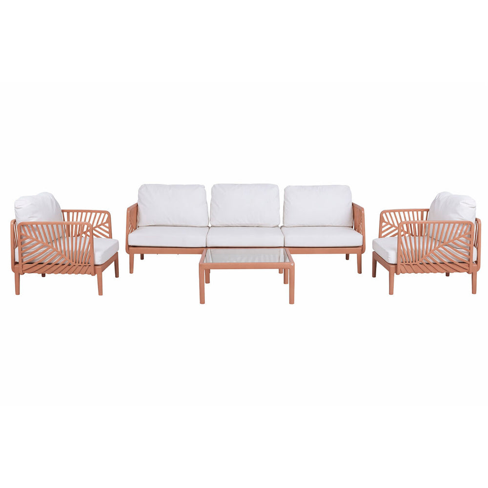 Divano da Giardino Home ESPRIT Terracotta 222 X 74 X 70 CM