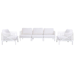 Divano da Giardino Home ESPRIT Crema 222 X 74 X 70 CM