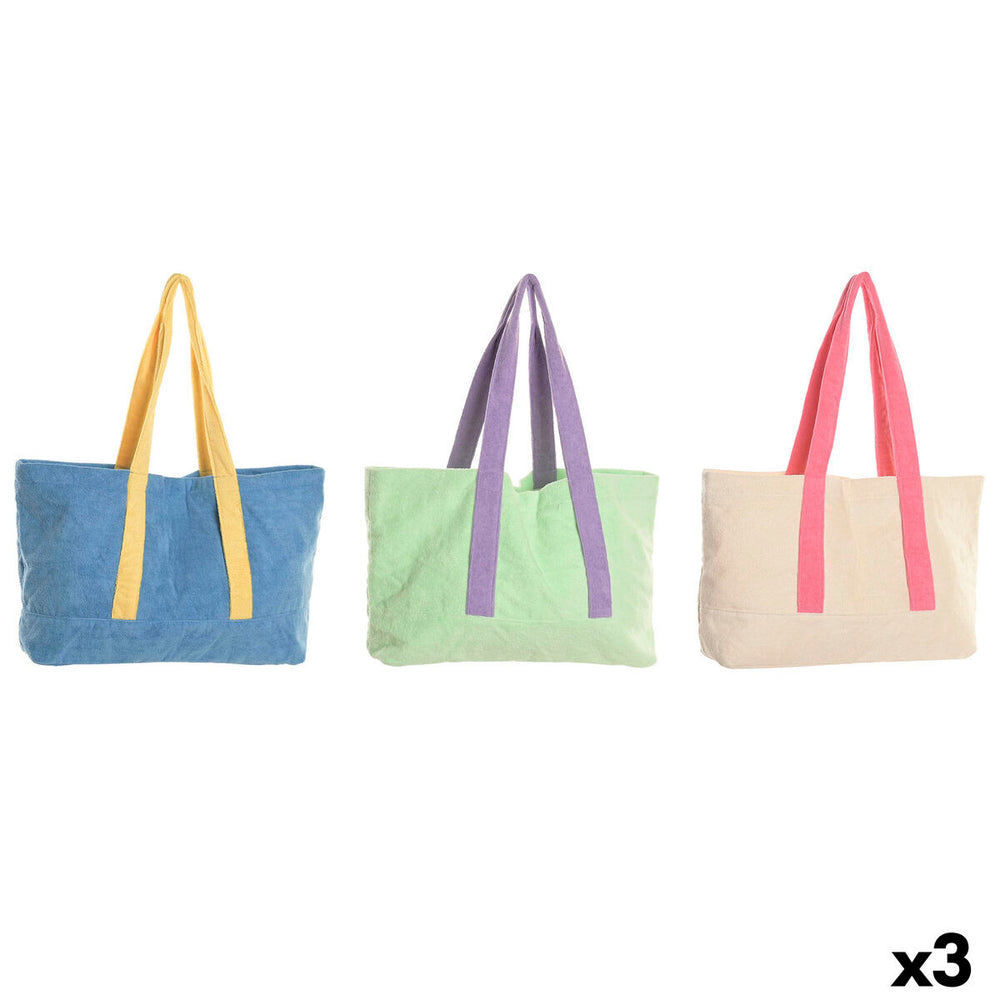 Bolso Mujer Home ESPRIT Azul Blanco Verde 67 X 14 X 36 CM (3 Unidades)