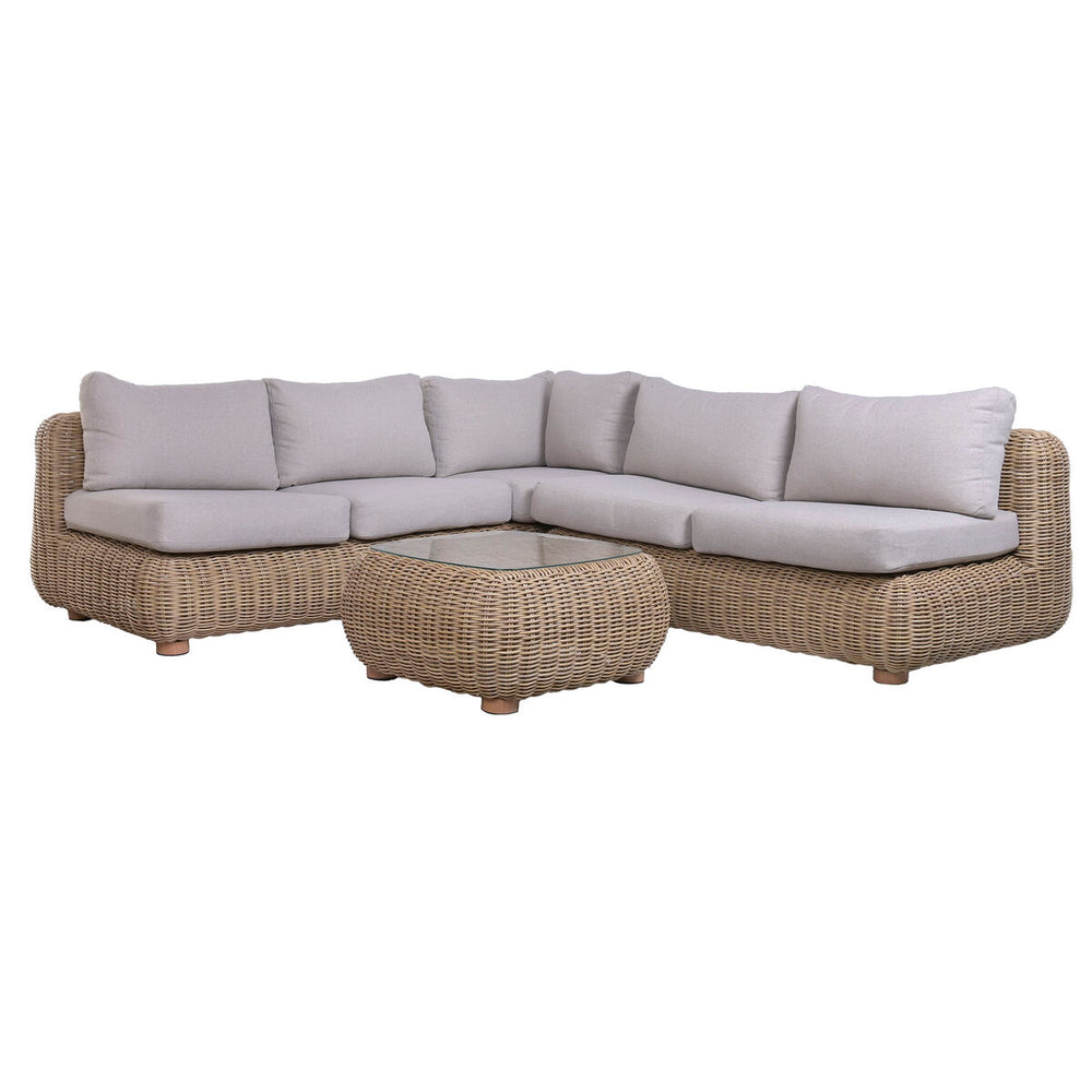 Divano da Giardino Home ESPRIT Marrone Grigio 243 X 259 X 69 CM