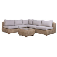 Sofá de Jardín Home ESPRIT Marrón Gris 243 X 259 X 69 CM