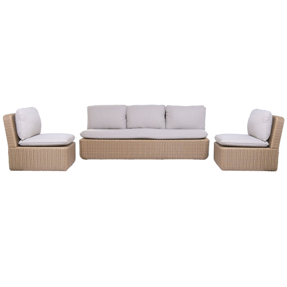 Divano da Giardino Home ESPRIT Marrone Marrone Chiaro 215 X 90 X 75 CM