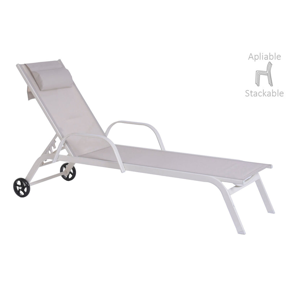 Lettino Home ESPRIT Crema 199 X 63 X 101 CM