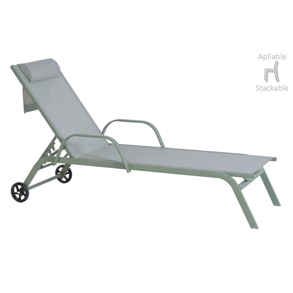 Lettino Home ESPRIT Menta 199 X 63 X 101 CM