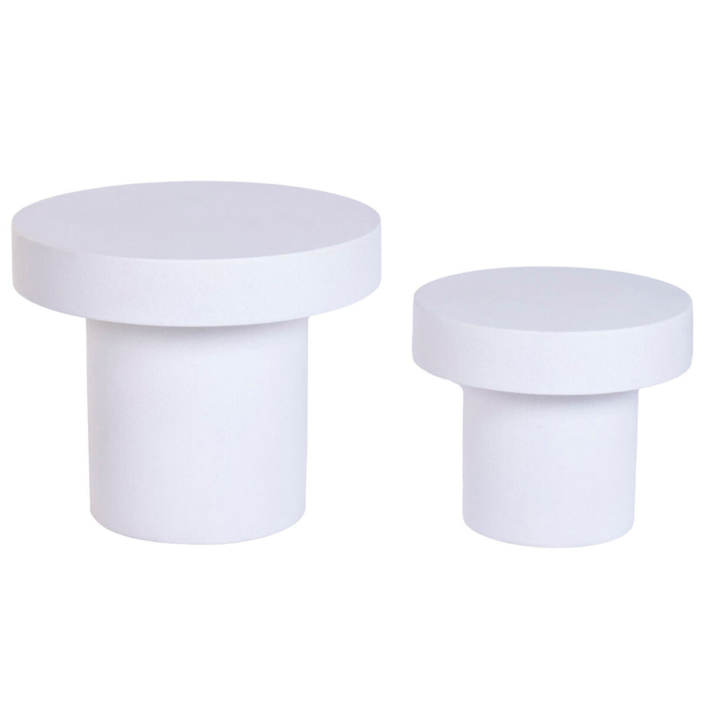 Set di 2 tavoli Home ESPRIT Bianco 60 x 60 x 50 cm (2 Unità)