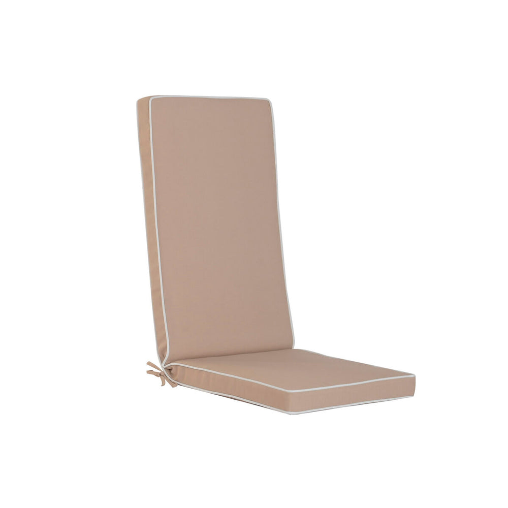 Cojín para Tumbona Home ESPRIT Blanco Beige Jardín 115 X 42 X 5 CM