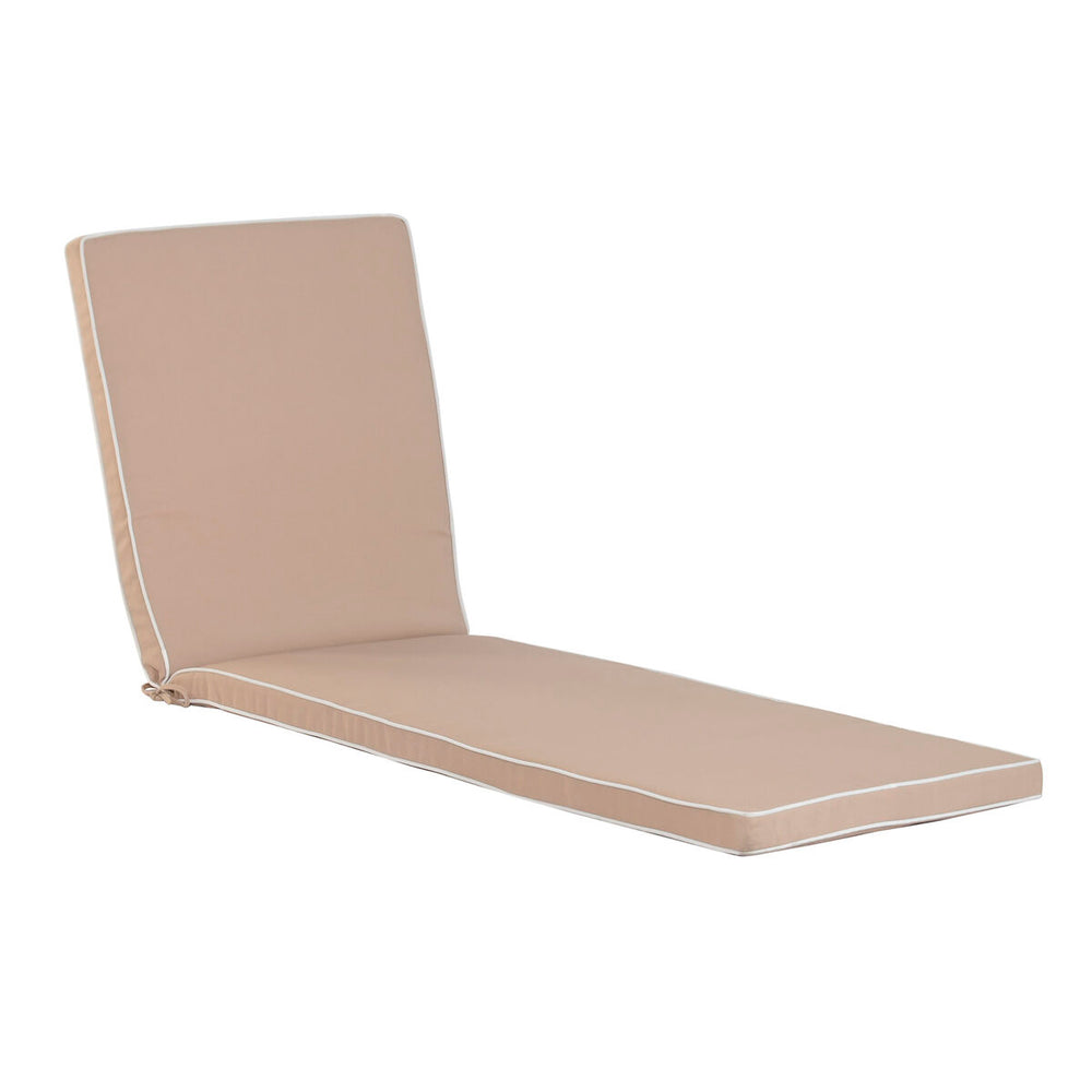 Cuscino per Lettino Home ESPRIT Bianco Beige Giardino 190 x 60 x 5 cm