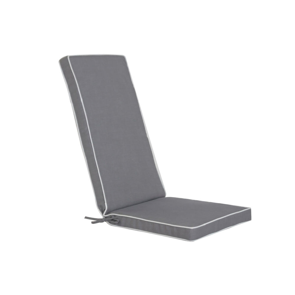 Cuscino per Lettino Home ESPRIT Bianco Grigio chiaro Giardino 115 X 42 X 5 CM