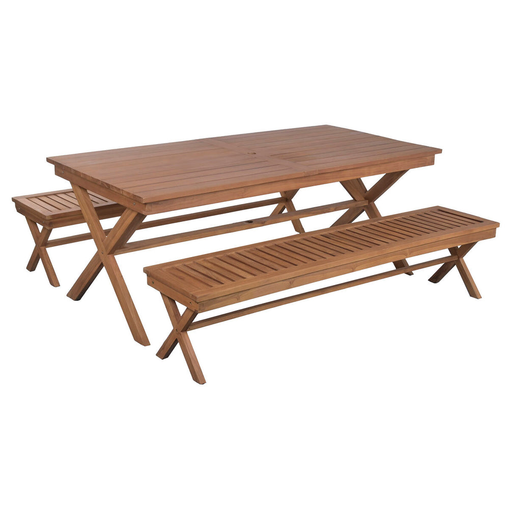 Mesa de Comedor Home ESPRIT Marrón Teca 200 x 100 x 78 cm