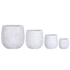 Set of Planters Home ESPRIT Grey Fibre Magnesium 50 x 50 x 54 cm (4 Units)