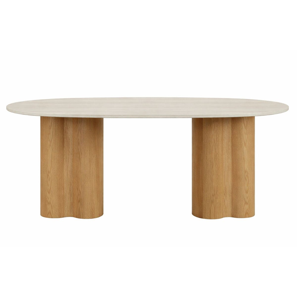 Tavolo da Pranzo Home ESPRIT Marrone Chiaro Granito Legno MDF 180 x 90 x 75 cm