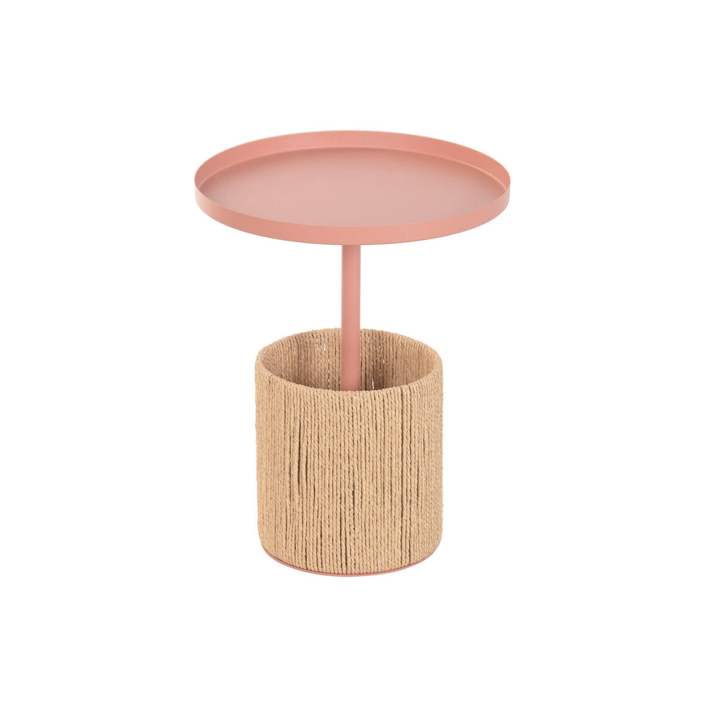Mesa auxiliar Home ESPRIT Marrón Rosa claro 40 x 40 x 50 cm