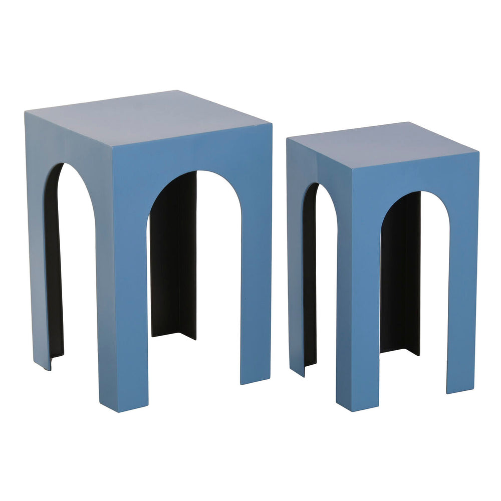 Set di 2 tavoli Home ESPRIT Azzurro 40 x 40 x 58 cm