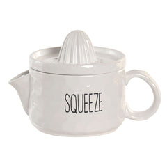 Spremiagrumi Home ESPRIT Bianco Porcellana 19,5 X 12,3 X 13 CM