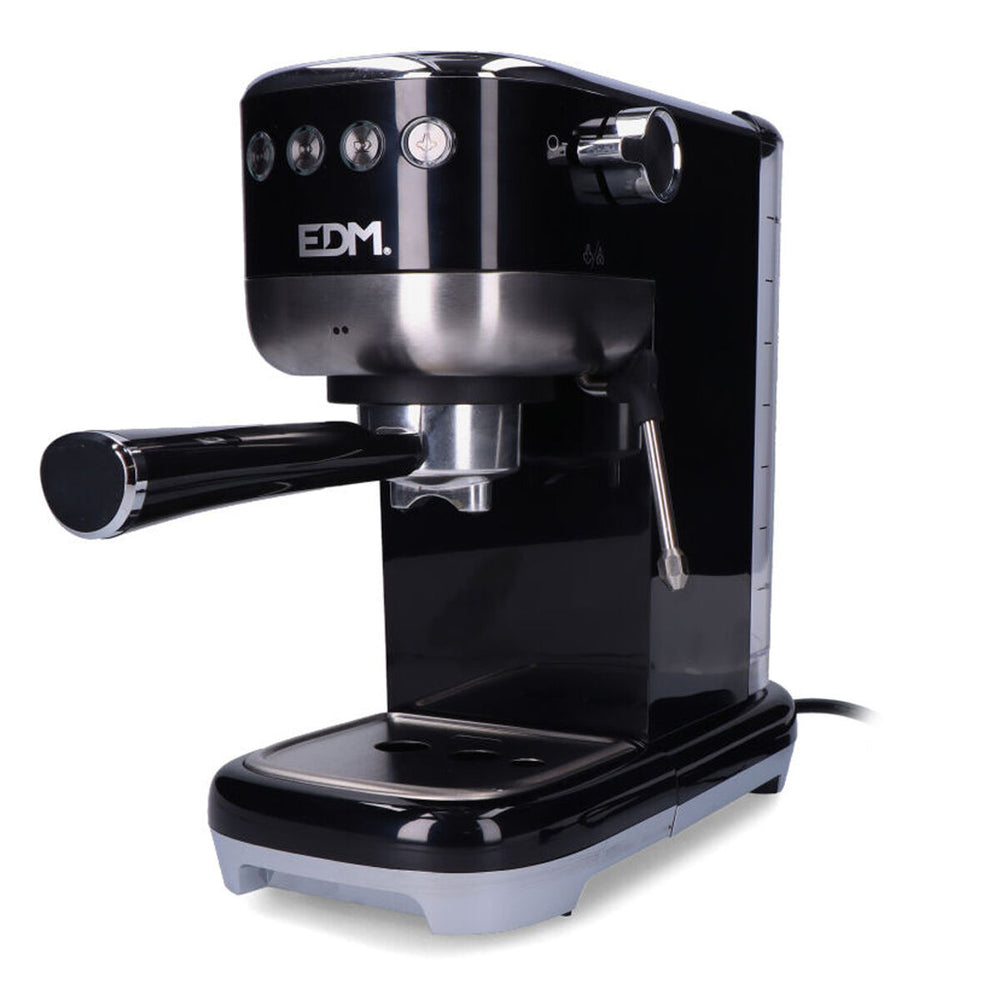 Caffettiera Express a Leva EDM 07707 Nero 2 Tazze 1,3 L