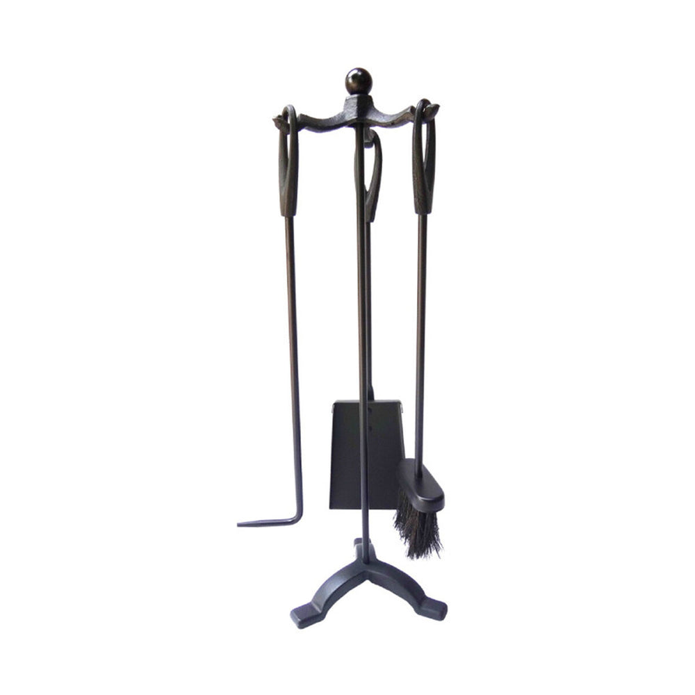 Utensili da Camino EDM 85752 Nero Ferro Fuso 19 x 59,5 cm (3 Pezzi)