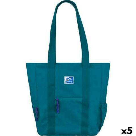 Bag Oxford B-TRENDY AQUA Blue 34 x 31 x 12 cm (5 Units)