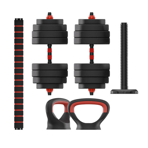 Kit de Pesas Rusas y Mancuernas KSIX Negro 20 kg 19 piezas