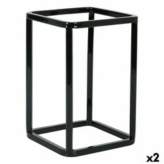 Soporte para Utensilios de Cocina Inde Metal 12 x 12 x 18 cm Cesta Multiusos (2 Unidades)