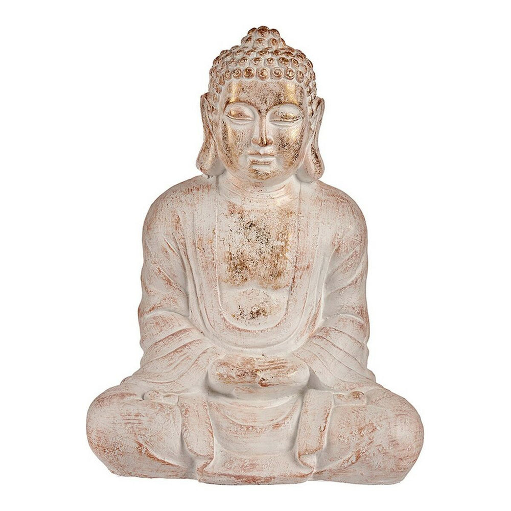 Statua Decorativa da Giardino Ibergarden Bianco Dorato Poliresina 25 x 57 x 42,5 cm Buddha