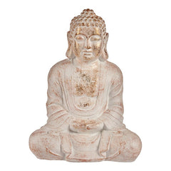 Statua Decorativa da Giardino Ibergarden Bianco Dorato Poliresina 25 x 57 x 42,5 cm Buddha