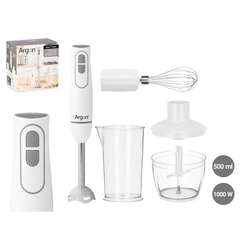 Frullatore ad Immersione Argon Bianco Grigio 1000 W