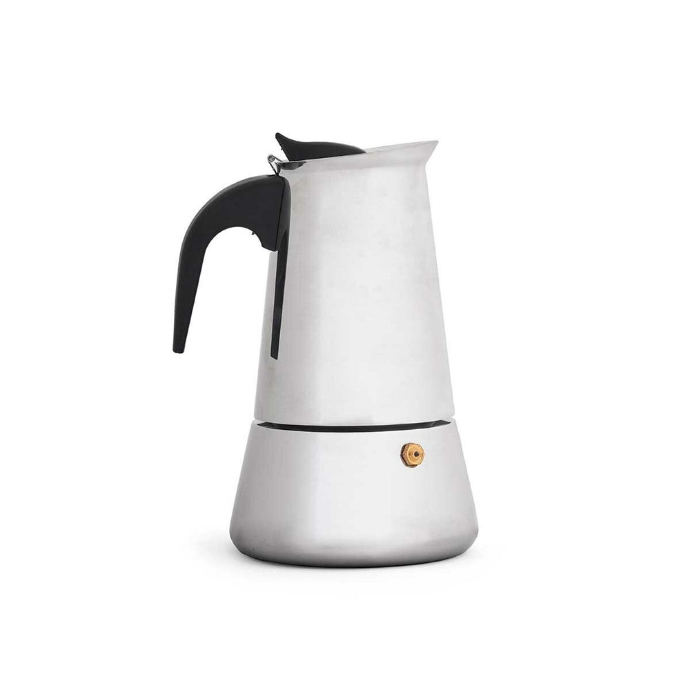 Caffettiera Italiana Kinvara Nero Argentato Acciaio Plastica 9 Tazze