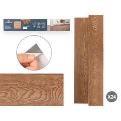 Vinilo Gift Decor Parquet Marrón 24 Unidades