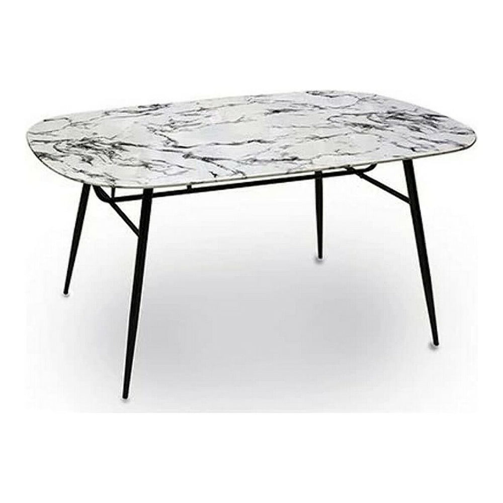 Mesa auxiliar Gift Decor Blanco Negro 90 x 76,5 x 160 cm Cristal Templado
