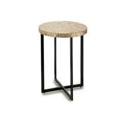Tavolo aggiuntivo Gift Decor BIG-S3603659 Bianco Beige Dorato 45 x 62 x 45 cm