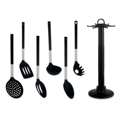 Set di Utensili da Cucina Kinvara Legno Metallo polipropilene Plastica PBT 14 x 38 x 14 cm 7 Pezzi
