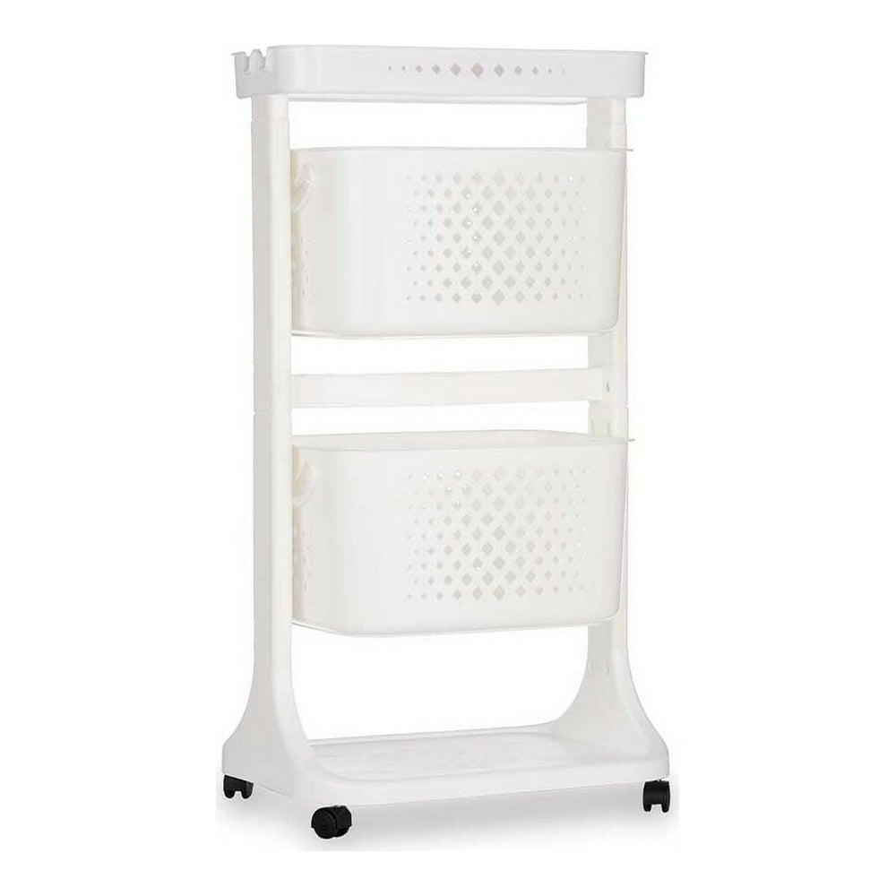 Carrito Verdulero Kinvara Blanco Polipropileno Plástico 33 x 83,5 x 42 cm 35 x 82 x 43 cm