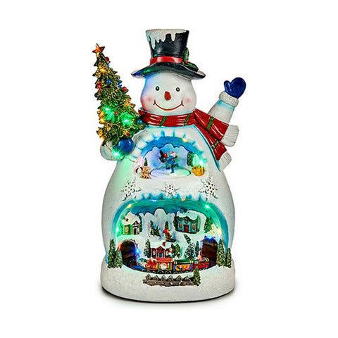 Decorazione Pupazzo di neve al LED Krist+ FQ198001 Bianco Pupazzo di Neve Paese 25,5 x 47 x 29 cm