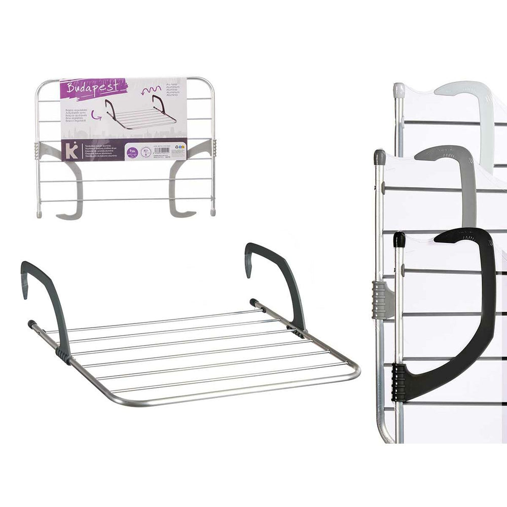 Clothes Line Kipit White Silver Light grey Dark grey Aluminium Plastic 63 x 3 x 50 cm 62,5 x 50 x 16,5 cm 62,5 x 3 x 50 cm 63 x 