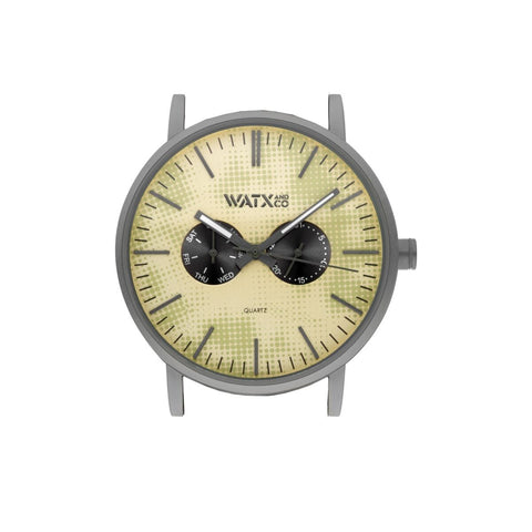 Orologio Unisex Watx & Colors WXCA2724  Giallo Grigio (Ø 44 mm)