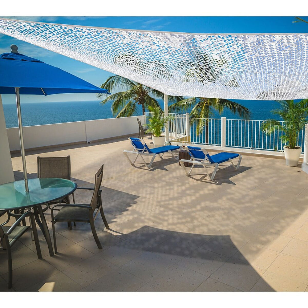 Toldo Vela de Sombra Rectangular Faura Blanco 3 x 4 m Reversible Camuflaje