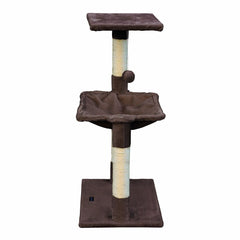 Albero tiragraffi per gatti Gloria 36 x 50 x 83 cm Marrone Legno Acciaio Sisal