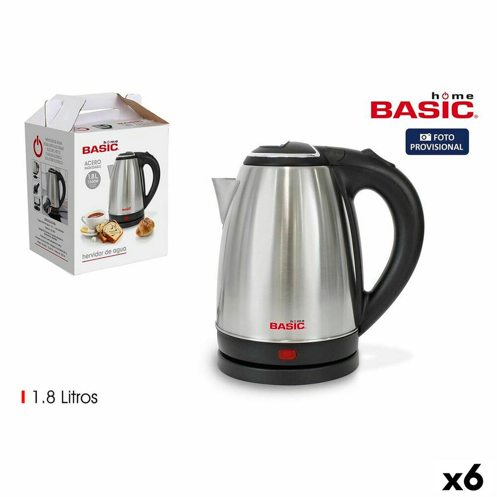Hervidor de Agua Eléctrico con Luz LED Basic Home 1500 W (1,8 L)
