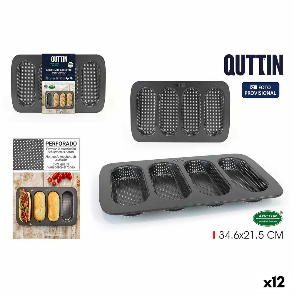 Stampo per Baguette Quttin Baguette 34,6 x 21,5 x 3 cm (12 Unità)