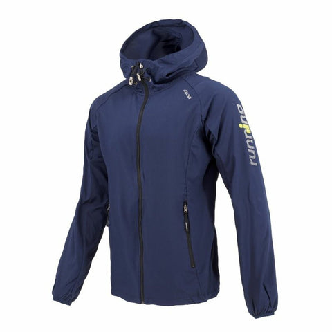 Chaqueta Cortavientos Joluvi Meta Hood Azul marino