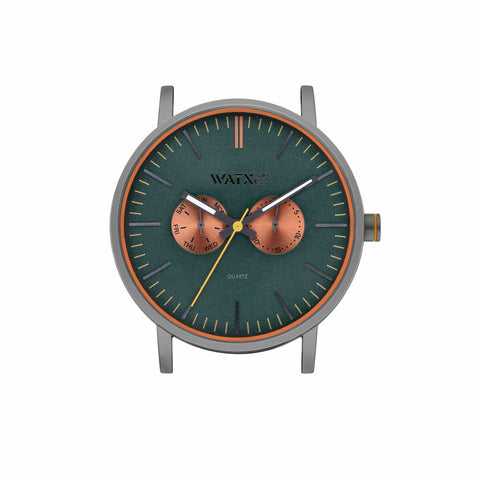 Orologio Unisex Watx & Colors WXCA2741 Verde Grigio (Ø 44 mm)