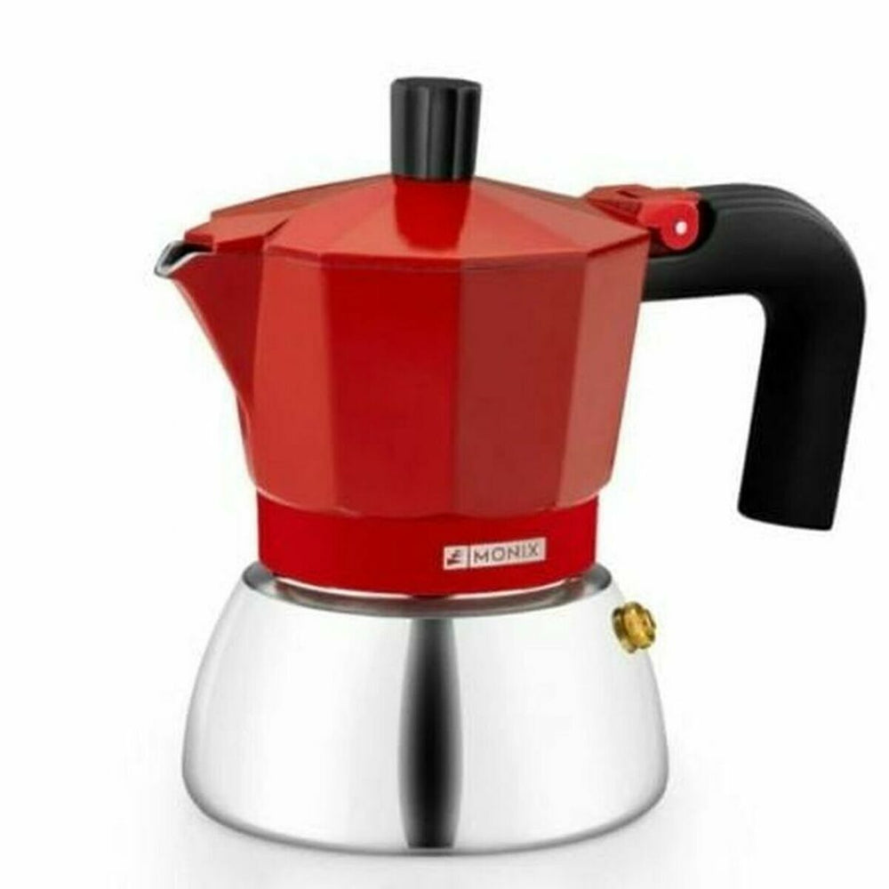 Italian Coffee Pot Monix INOX RED 6T Red 6 Cups