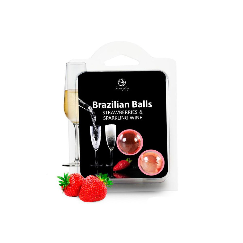 Lubrificante Secret Play Fragola Champagne alla Fragola 4 ml 2 Pezzi