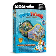 Mascherina Igienica in Stoffa Riutilizzabile Super Zings Premium 10-12 Anni