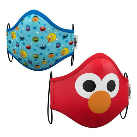 Mascarilla Higiénica de Tela Reutilizable Sesame Street Premium 3-5 años