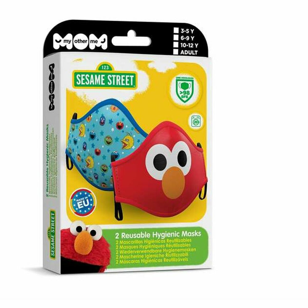 Mascherina Igienica in Stoffa Riutilizzabile Sesame Street Premium Adulto